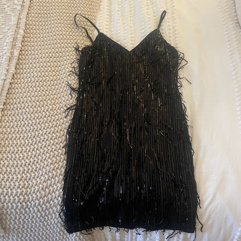 Black Tassel New Year’s eve Dress